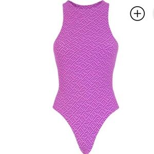 Fendi x SKIMS High Neck Bodysuit purple NWOT XL